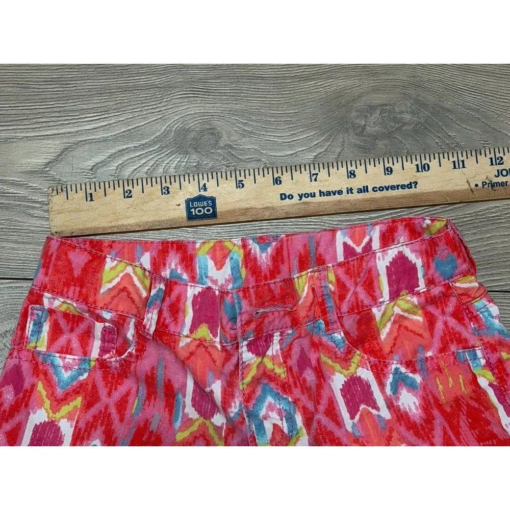 Gymboree Girls Shorts Summer Pink Ikat Adjustable waist Size 7
